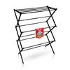 A black, multi-tiered drying rack is shown against a white background. Produktbild-Vorschau