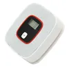 A white smoke and carbon monoxide detector with a red trim and a digital display. Produktbild-Vorschau