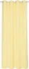 A plain yellow curtain hanging from a rod. Produktbild-Vorschau