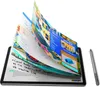 A tablet displaying multiple screens with various content, alongside a stylus pen. Produktbild-Vorschau