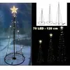 LED svetelná Pyramída s Hviezdou 70 LED -120 cm Náhľad obrázku produktu 2