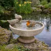 Vogeltränke mit 2 Vögeln auf Sockel Vogel Bad Tränke Garten Produktbild-Vorschau 5