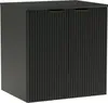 A dark gray cabinet with fluted doors and gold handles, shown from a three-quarter angle against a white background. Podgląd zdjęcia produktu