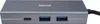 A close-up, front-facing view of a gray USB-C hub with multiple ports. Náhľad obrázku produktu