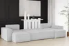 Wohnlandschaft Schlafsofa Sofa MARIS Stoff Poso Altweiß Produktbild-Vorschau 2
