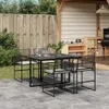 The Living Store 5-tlg. Garten-Essgruppe mit Kissen Schwarz Produktbild-Vorschau 2
