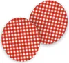 itenga 40x Bierdeckel rot weiß kariert Untersetzer 10,7cm Produktbild-Vorschau 1