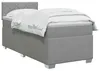 vidaXL Lit boxspring avec matelas gris clair 90 x 190 cm Voir les images du produit 3