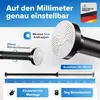 Gardinenstange ohne bohren [schwarz, 140-260cm] – Ø 25mm - Produktbild-Vorschau 2