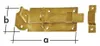 Türriegel mit Schlaufe und flachen Griff 80x30x2,0mm gelb Produktbild-Vorschau 3