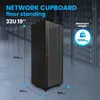 Extralink Armadio Rack da Pavimento 32U 600 × 600 mm Nero Anteprima dell’immagine prodotto 3