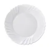 A white plate with a decorative rim is shown from a top-down view against a white background. Anteprima dell’immagine prodotto