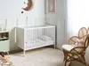 BELIANI Babybett weiß MDF 60 x 120 cm mit Stäben Produktbild-Vorschau 2