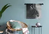 MuchoWow® Wandteppich Wandbehang Tierprofil Löwe in schwarz Produktbild-Vorschau 5
