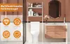 Toilettenregal Waschmaschinenregal Badregal Holz,Regal Weiß Produktbild-Vorschau 9