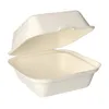 Papstar Hamburger Boxen aus Zuckerrohr weiß 14 x 15 x 8 cm Produktbild-Vorschau 2