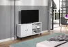 Evolution meuble TV 2 portes, 2 étagères blanc, noir. Voir les images du produit 21