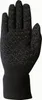 A black glove with a textured pattern on the palm and fingers, shown against a white background. Produktbild-Vorschau