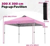 COSTWAY Gazebo 3x3 m, gazebo pieghevole pop-up resistente Anteprima dell’immagine prodotto 3