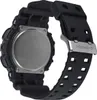 The back of a black G-Shock watch with a silver buckle and case back. Produktbild-Vorschau