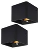 2er Set LED Wandleuchte, Bewegungsmelder, schwarz, Akku, Produktbild-Vorschau 1