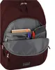 Close-up view of the interior organization pockets of a burgundy backpack. Produktbild-Vorschau