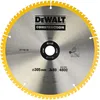 A circular saw blade with yellow teeth and a silver body, featuring DeWalt branding and specifications. Anteprima dell’immagine prodotto