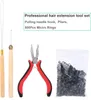 A set of professional hair extension tools including pulling needles, pliers, and micro rings, displayed on a white background. Náhľad obrázku produktu