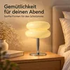 Glas Tischlampe im Retro-Design – LED Nachttischlampe Produktbild-Vorschau 3