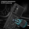 A black phone case with a ring holder is shown attached to a car vent mount. Produktbild-Vorschau