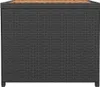 vidaXL Table d'appoint avec plateau en bois noir Poly rotin Voir les images du produit 4