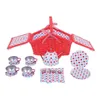 Bigjigs Toys Čajová súprava Polka Dot v piknikovom košíku Náhľad obrázku produktu 5