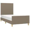 vidaXL Bettgestell mit Kopfteil Taupe 100x200 cm Stoff -  Produktbild-Vorschau 11