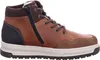Side view of a brown high-top bootie. Anteprima dell’immagine prodotto