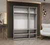 MEBLE KRYSPOL, Kleiderschrank Spiegel, 150x202x52, Schwarz, Produktbild-Vorschau 3