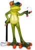 Formano 2er Set lustige Frösche Figur Frosch Golfspieler Produktbild-Vorschau 1
