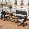 BEALIFE Gartenmöbel-Set 4-teilig mit Gartentisch | 4 Produktbild-Vorschau 5