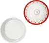 A white ceramic dish and a decorative lid are shown against a white background. Anteprima dell’immagine prodotto
