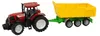 Kruzzel 24711 Traktor mit Anhänger, 50 cm, rot Produktbild-Vorschau 1