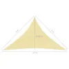 vidaXL Sonnensegel 160 g/m² Beige 3x3x4,2 m HDPE Produktbild-Vorschau 13