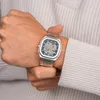 Faucon Octagon Automatik in blau / silber, Skelett Herren Produktbild-Vorschau 2