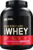 A black tub of Optimum Nutrition 100% Whey Gold Standard protein powder with a white and red label. Produktbild-Vorschau