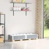 vidaXL Paletten-Aufsatzrahmen Grau 150x50 cm Massivholz Produktbild-Vorschau 2