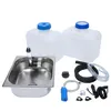 12V Camping Spüle 100mm tief Bausatz mit 10L Kanister Produktbild-Vorschau 1