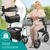ELONEO Déambulateur pliable avec siège, déambulateur Voir les images du produit 3