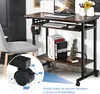 COSTWAY Schreibtisch mit Rollen, Tastaturablage, Produktbild-Vorschau 5