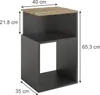 Table de chevet Vicco Elios Anthracite/chêne doré Lot de 2, Voir les images du produit 2