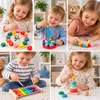 Drevené hračky edukačný set 5v1 xylofón hodiny labyrint pre Náhľad obrázku produktu 11