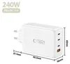 Tech-Protect Nc240W-Gan 4portová síťová nabíječka Pd 240 W Náhled obrázku produktu 5