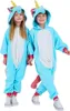 Pigiama Onesie Kigurumi Costume Travestimento Unicorno Blu Anteprima dell’immagine prodotto 3